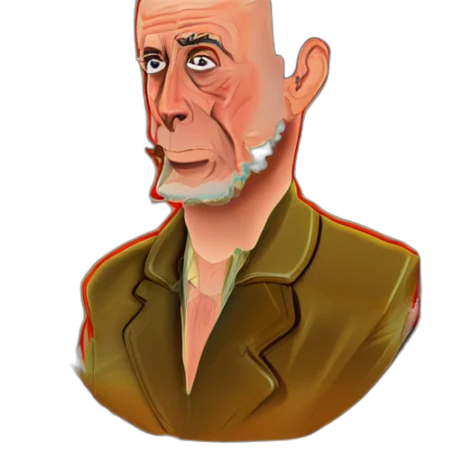 face, jacket, staff, concept art transparent PNG cut-out