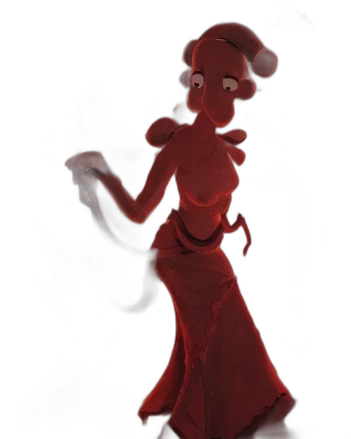 dress, staff, robot, creature transparent PNG cut-out
