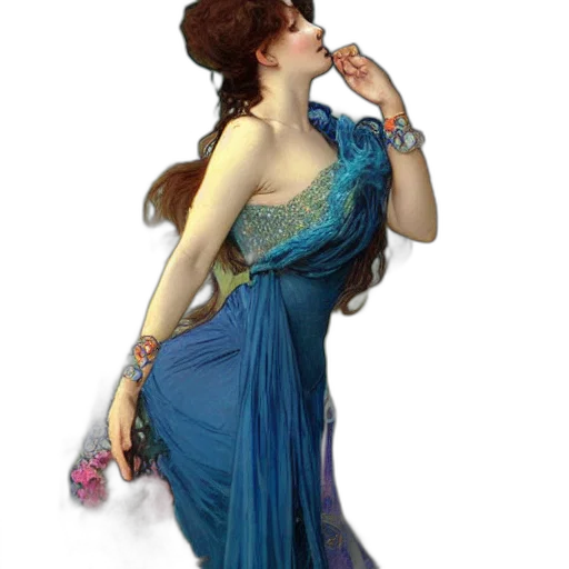 dress, jewelry, fantasy art, concept art transparent PNG cut-out