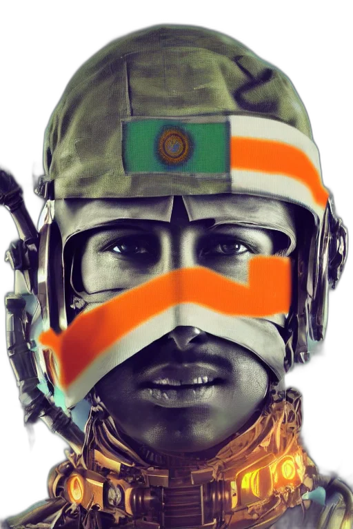 face, mask, robot, comic book art transparent PNG cut-out