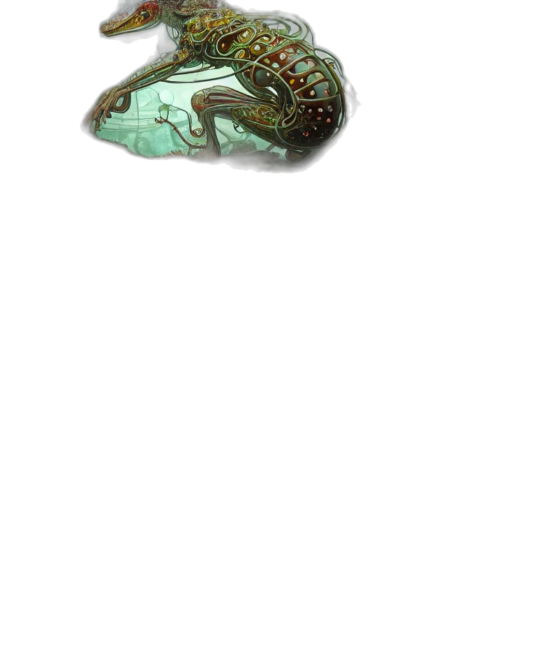 dragon, creature, jewelry, staff transparent PNG cut-out