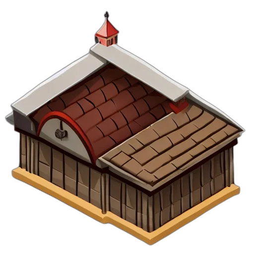 building, concept art, 3d render, pixel art transparent PNG cut-out