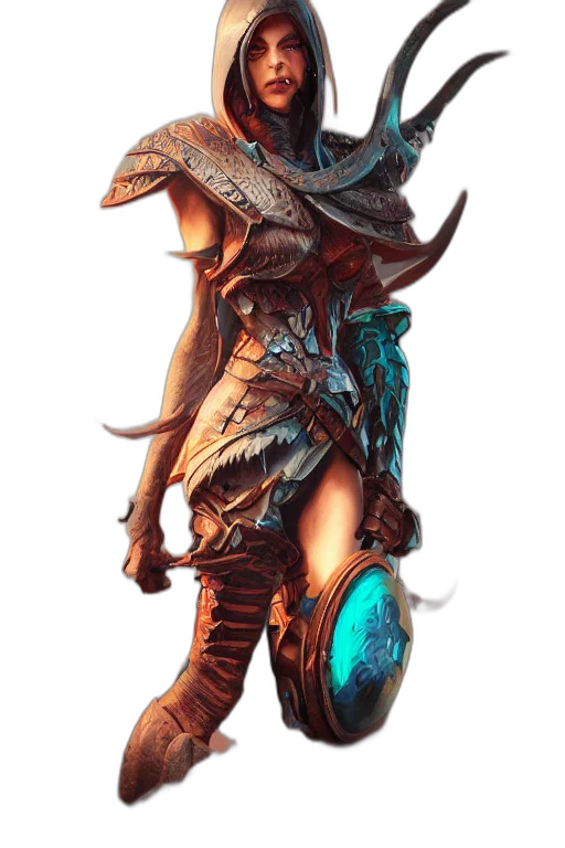dragon, staff, mask, dress transparent PNG cut-out
