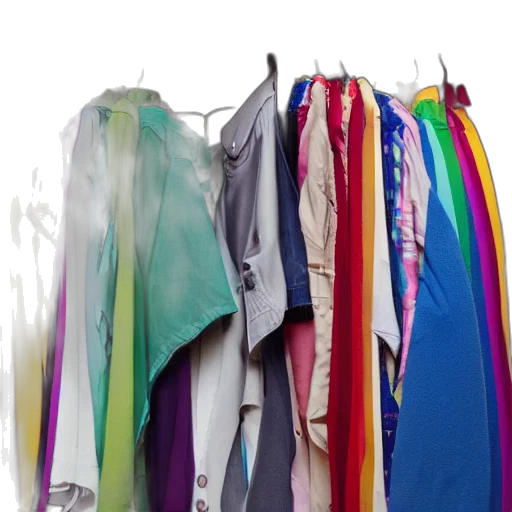 jacket, dress, umbrella, staff transparent PNG cut-out