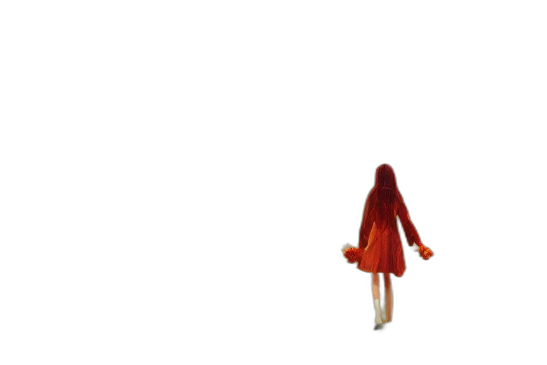 dress, jacket, umbrella, hair transparent PNG cut-out