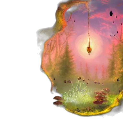 concept art, fantasy art, watercolor, 3d render transparent PNG cut-out