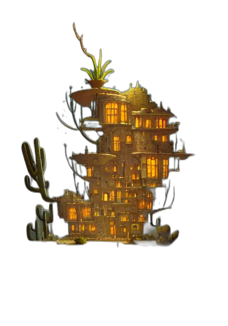 building, furniture, concept art, 3d render transparent PNG cut-out