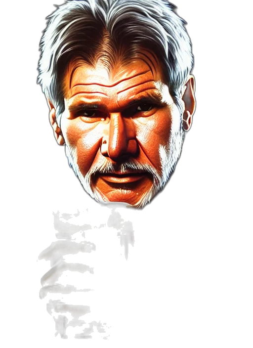 face, photorealistic, comic book art, concept art transparent PNG cut-out