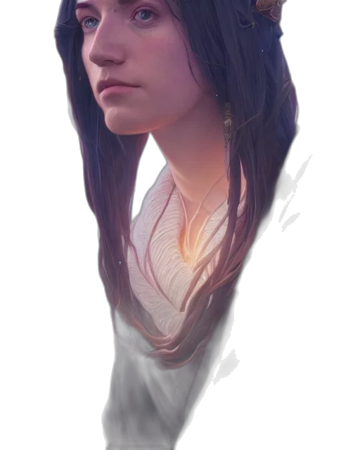 face, staff, hair, jacket transparent PNG cut-out