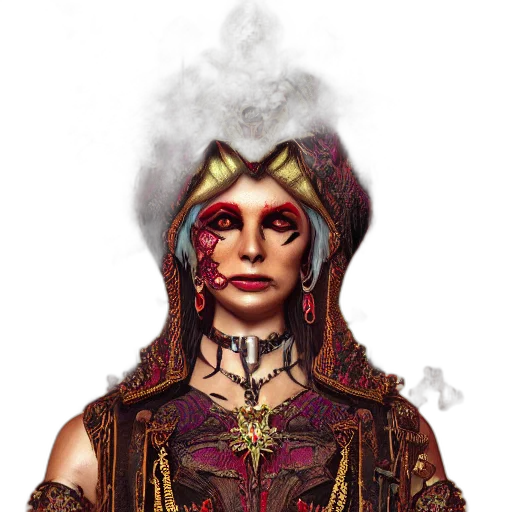 face, staff, mask, fantasy art transparent PNG cut-out