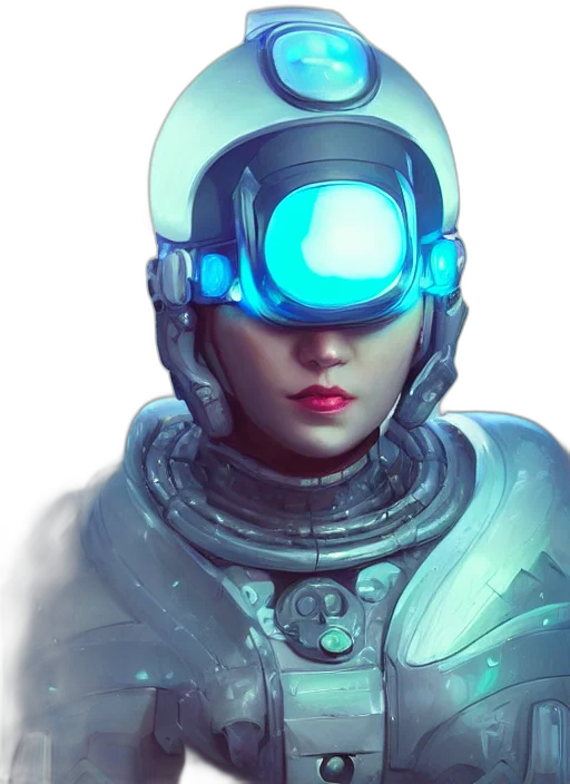robot, face, mask, staff transparent PNG cut-out