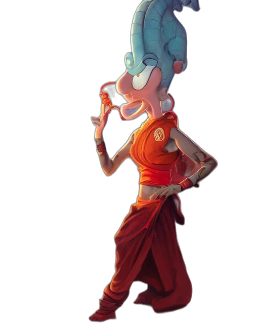 staff, dress, mask, hat transparent PNG cut-out