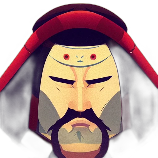 mask, face, staff, fantasy art transparent PNG cut-out