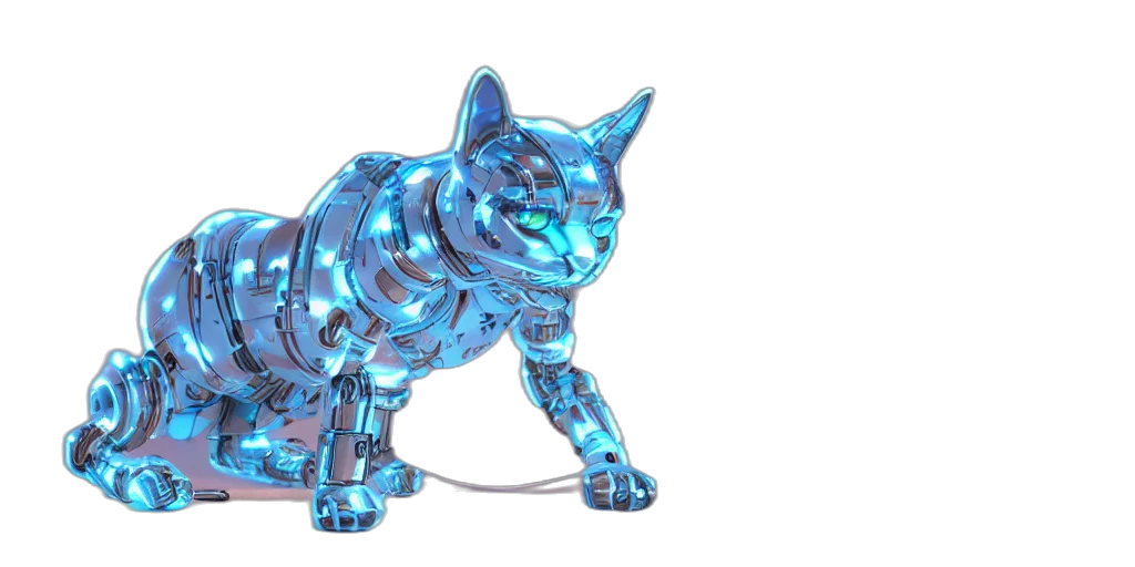 robot, 3d render, concept art, cyberpunk transparent PNG cut-out