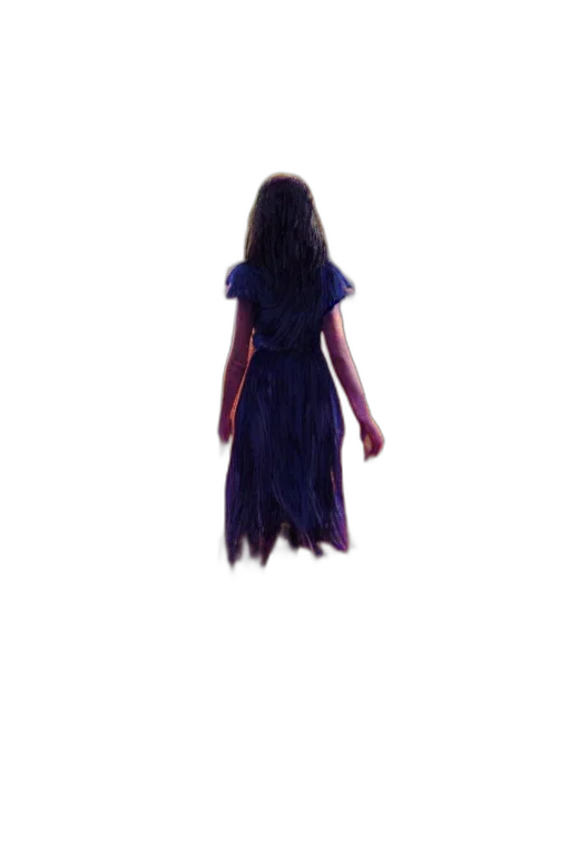 dress, hair, creature, mask transparent PNG cut-out