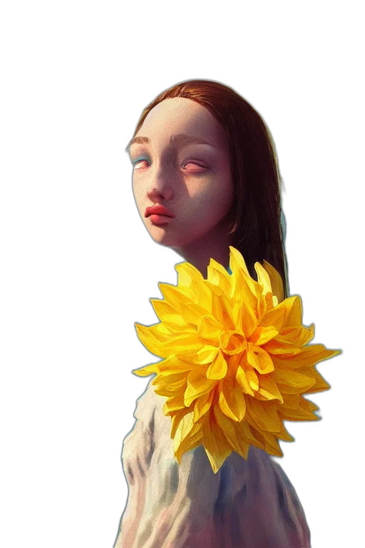 flower, face, creature, mask transparent PNG cut-out