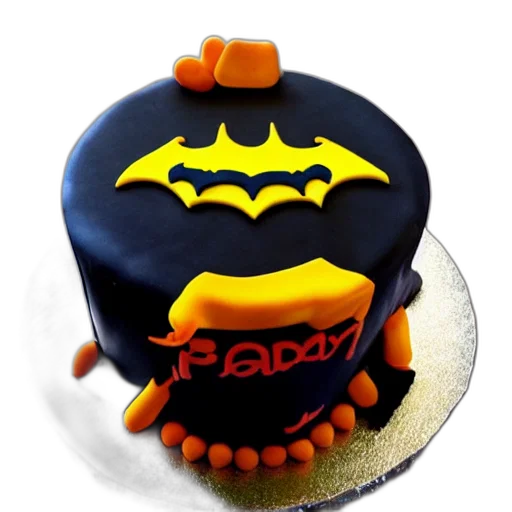 3d render, bat, birthday, cake transparent PNG cut-out