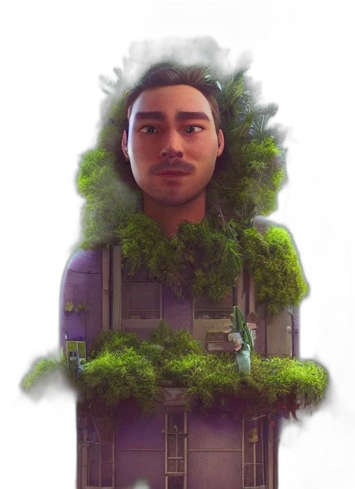 face, tree, creature, staff transparent PNG cut-out