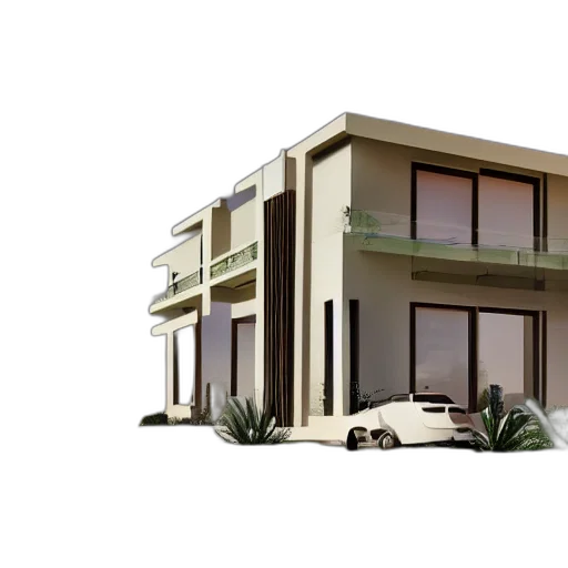building, 3d render, photorealistic, concept art transparent PNG cut-out