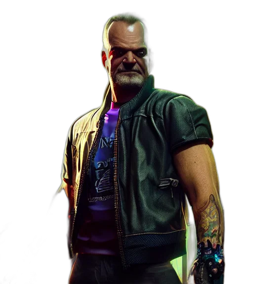 jacket, staff, weapon, face transparent PNG cut-out
