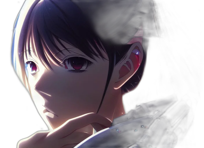 face, anime, photorealistic, concept art transparent PNG cut-out