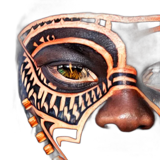 mask, face, jewelry, photorealistic transparent PNG cut-out