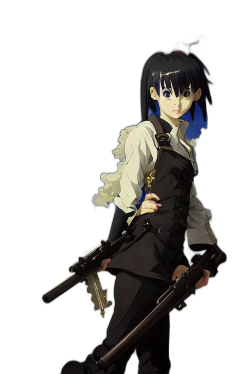 weapon, staff, dress, anime transparent PNG cut-out