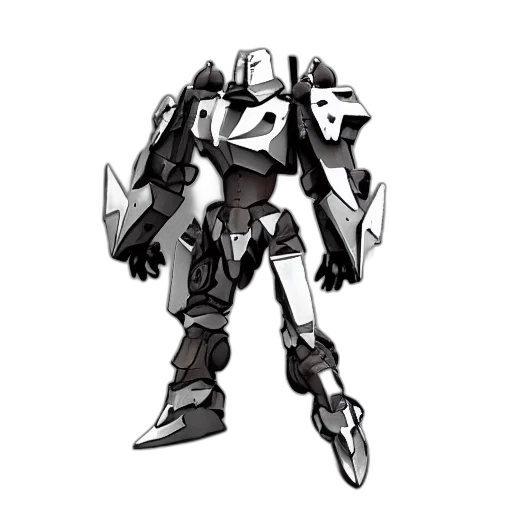 robot, weapon, concept art, 3d render transparent PNG cut-out