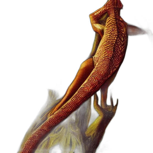 dragon, staff, creature, animal transparent PNG cut-out