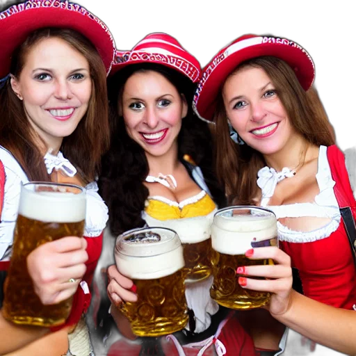 hat, oktoberfest, girls, celebrating transparent PNG cut-out