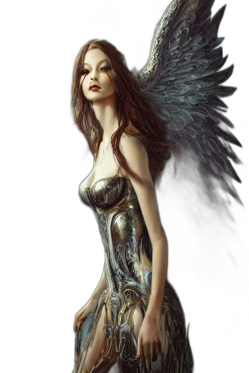 dress, fantasy art, concept art, comic book art transparent PNG cut-out