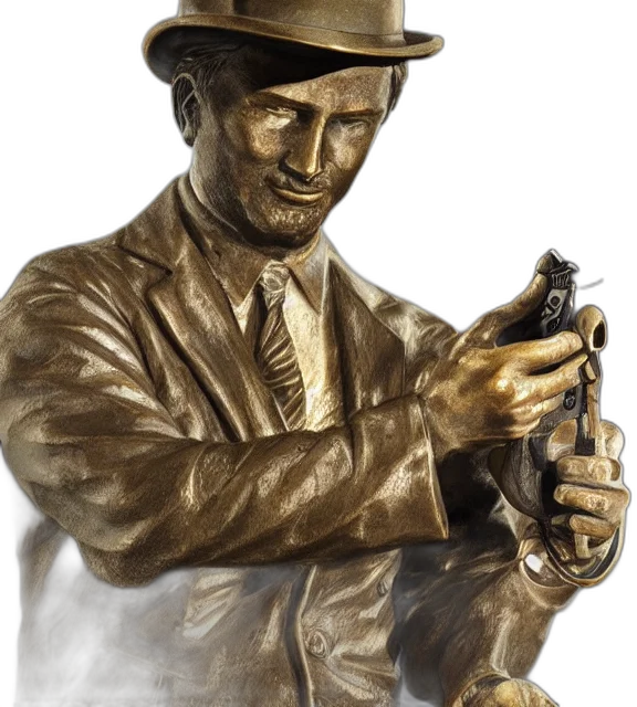 hat, staff, jacket, weapon transparent PNG cut-out