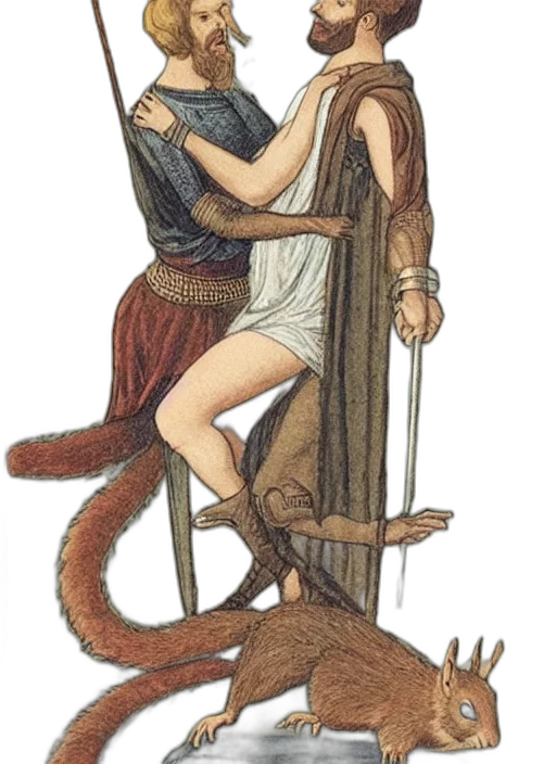 dragon, staff, sword, creature transparent PNG cut-out