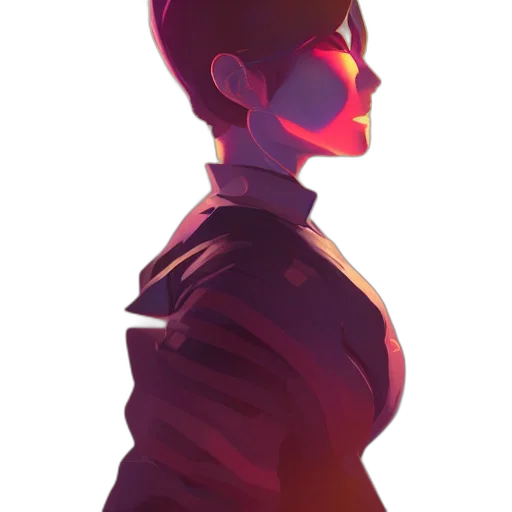 jacket, staff, face, robot transparent PNG cut-out