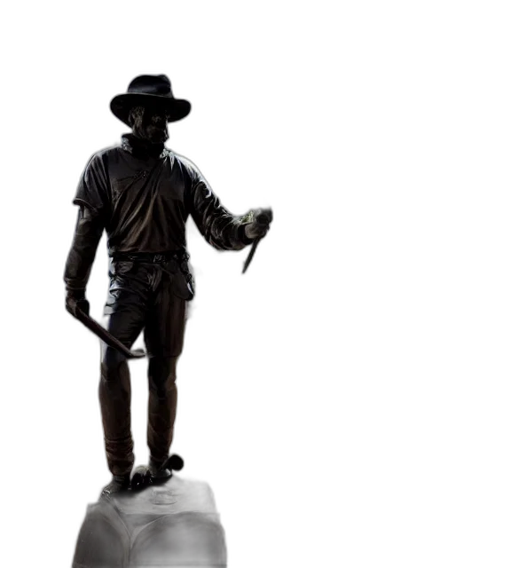 staff, hat, 3d render, concept art transparent PNG cut-out