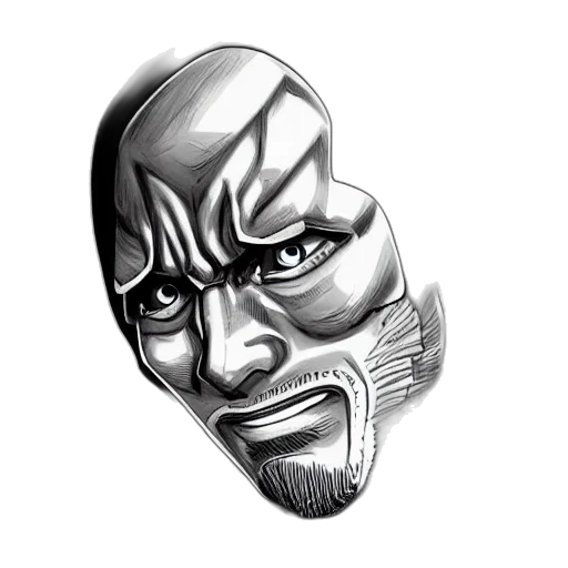 mask, face, comic book art, concept art transparent PNG cut-out
