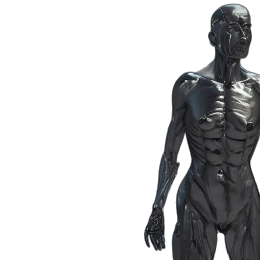 robot, 3d render, concept art, portrait transparent PNG cut-out
