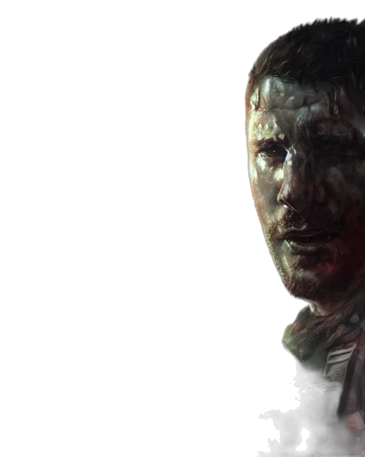 face, concept art, photorealistic, comic book art transparent PNG cut-out