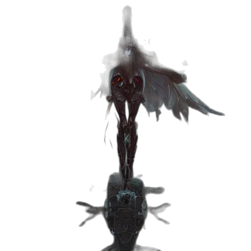 creature, robot, mask, staff transparent PNG cut-out