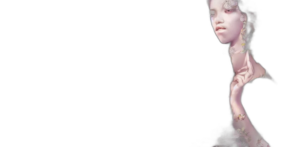 face, creature, robot, hair transparent PNG cut-out