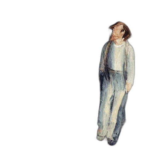 jacket, staff, hair, creature transparent PNG cut-out