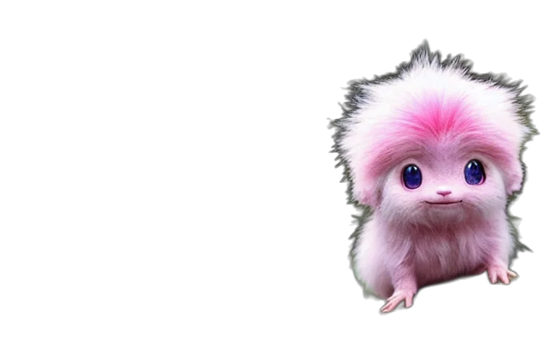 creature, animal, hair, 3d render transparent PNG cut-out