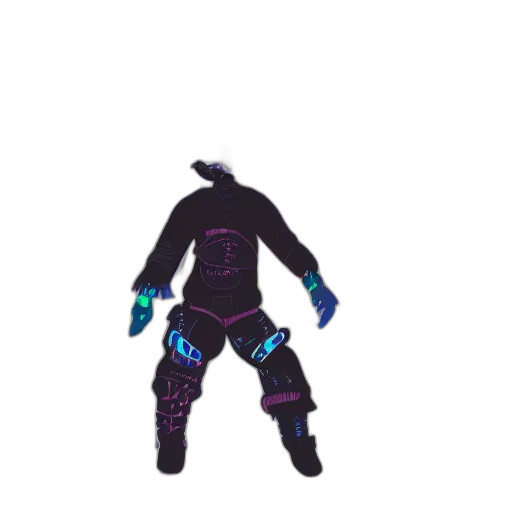 jacket, mask, staff, robot transparent PNG cut-out