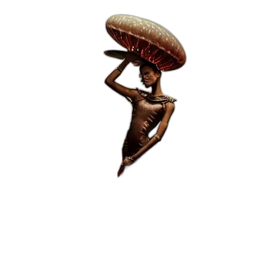 hat, staff, jewelry, creature transparent PNG cut-out