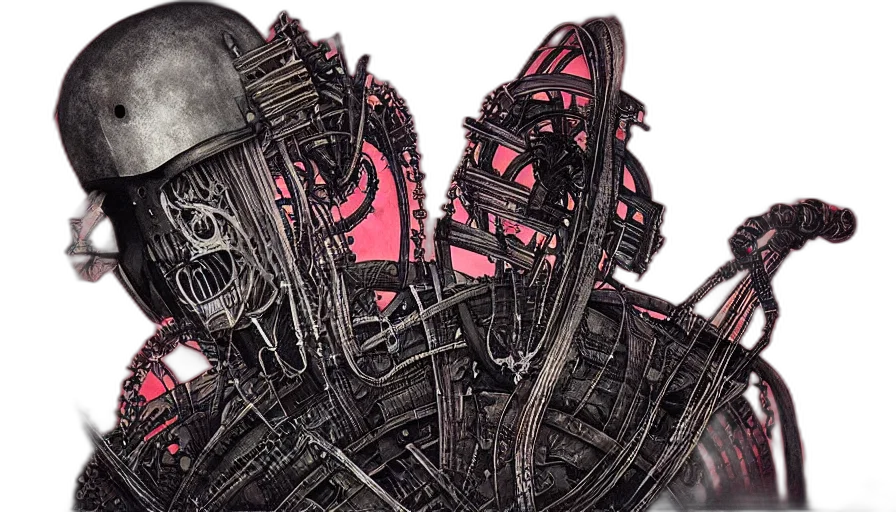 robot, mask, hair, crown transparent PNG cut-out