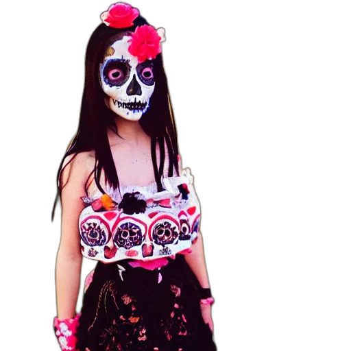 mask, dress, 3d render, detailed transparent PNG cut-out