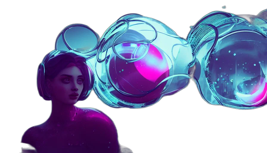 bottle, mask, cyberpunk, concept art transparent PNG cut-out