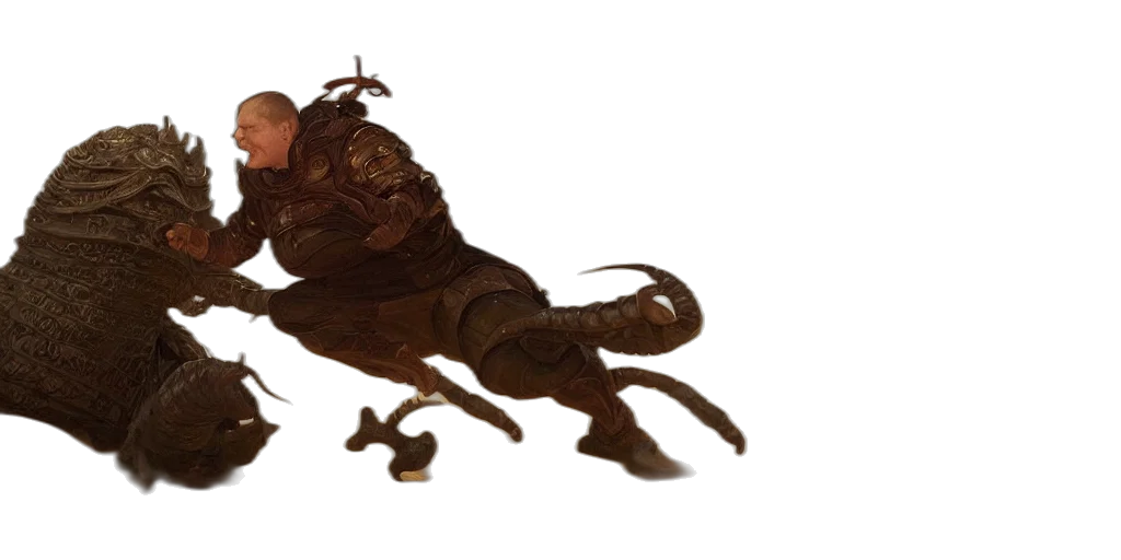 dragon, creature, animal, staff transparent PNG cut-out