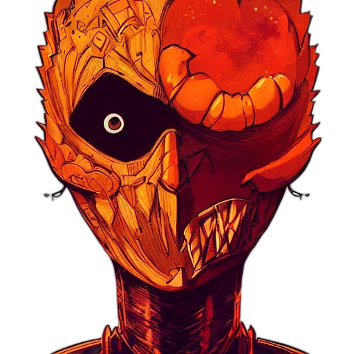 mask, face, robot, creature transparent PNG cut-out