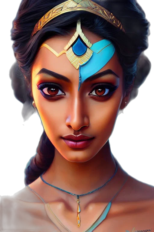 crown, jewelry, face, fantasy art transparent PNG cut-out